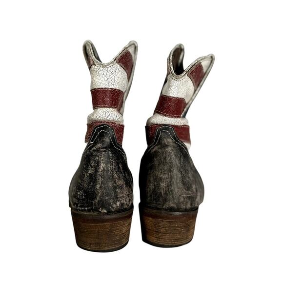 Roper Women’s American Flag Cowboy Boots Size 7 Leather Western Pull-On - Picture 3 of 7